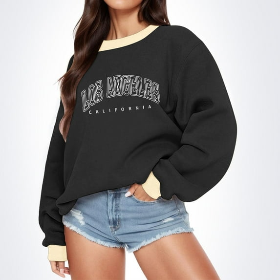 Womens Daily Home Outdoor Workout Long Sleeve O Neck T Shirt Top Printed Sweatshirt Blouse Casual Blouse Half Zip Pullover Women Ladies Oversized Sweatshirts Colla Sweatshirt Color Sweater Women