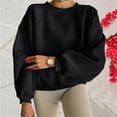 thumbnail image 1 of Womens Daily Home Outdoor Workout Long Sleeve O Neck T Shirt Top Printed Sweatshirt Street Blouse Streetwear Fit Apparel Funnel Neck Sweatshirts Women Crop Sweatshirts for Women Light Sweat Shirts, 1 of 3