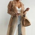 thumbnail image 1 of Womens Daily Sun Protection Clothing Every Wearing Sheer Mesh Long Sleeve Buttoned Coat With Belt, 1 of 8