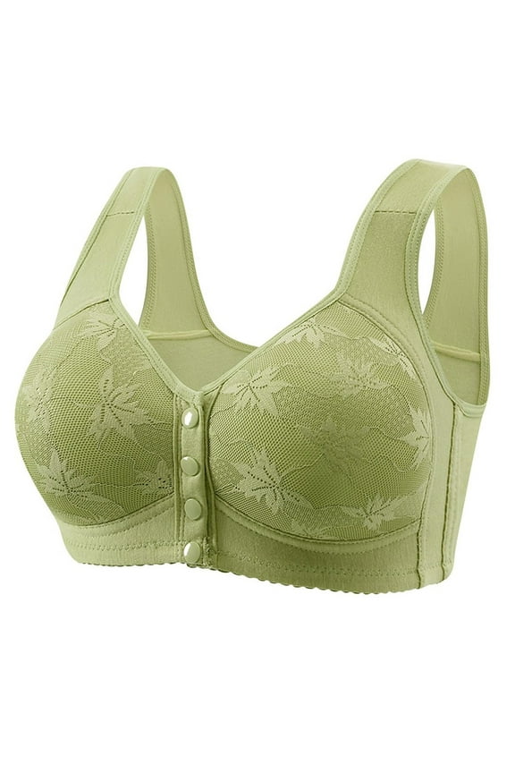 Womens Daisy Bra Front Closure Sports Bras Beauty Back Full Coverage Comfor Easy Close Bra Front Buckle Corset