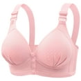thumbnail image 1 of Womens Daisy Bras Daisy Bras for Older Women Front Closure Wireless Push Up Bras Everyday Wirefree Comfortable Sleep Bras 36-46, 1 of 6