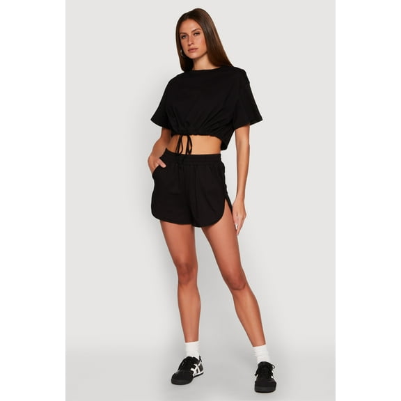 Womens Daisy High Waisted Dolphin Shorts