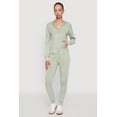 thumbnail image 1 of Womens Daisy Mineral Wash Drawstring Waist Varsity Stripe Joggers, 1 of 4