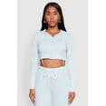 thumbnail image 1 of Womens Daisy Mineral Wash Zip Front Cropped Hoodie, 1 of 5