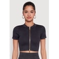 thumbnail image 1 of Women's Daisy Seamless Double Zip Front Crop Top, 1 of 5