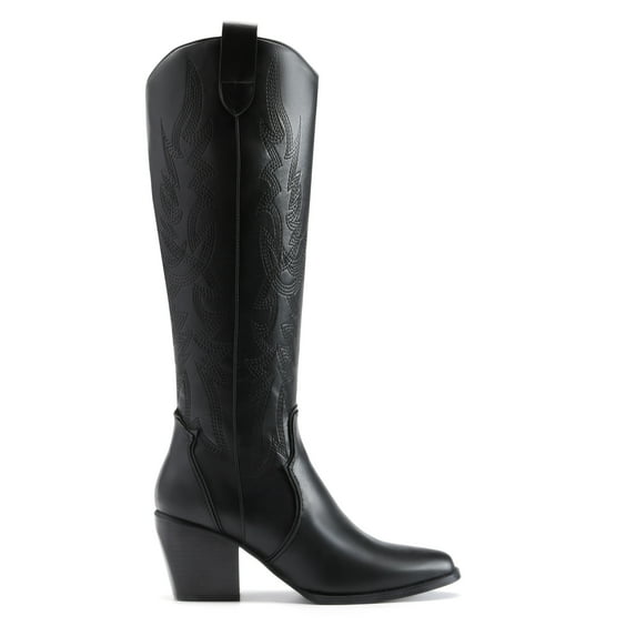 Womens Dallas Embroidered Western Cowboy Knee High Boots