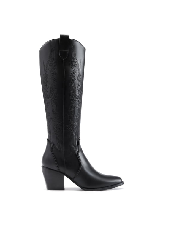 Womens Dallas Embroidered Western Cowboy Knee High Boots