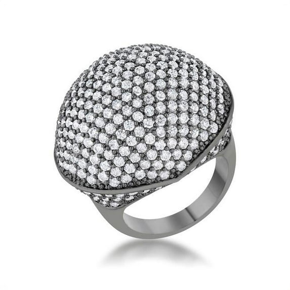Womens Dara 4.75 CT Cubic Zirconia Hematite Dome Cocktail Ring - Size 9