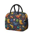 thumbnail image 1 of Womens DarkBlue Cartoon Dinosaurs Planets Pattern Lunch Box for Work,Insulated Lunch Bag for Women,Loncheras Para Mujer,Leakproof Adult Lunch Bag for Work,Beach,Travel,Picnic,Camping, 1 of 7