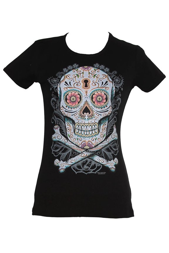 Womens' Day of the Dead Black Shirt, S