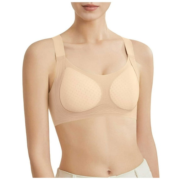 Womens Deep V Bras Wireless Comfortable Bra Supportive No Underwire Bras Tshirt Push Up Bralettes Plunge Seamless Bra Womens Sports Bras No Wire