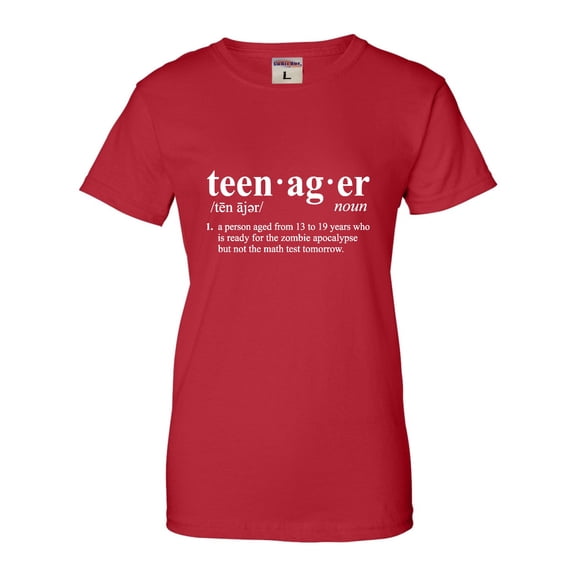 Womens Definition Of Teenager Funny Teen T-Shirt