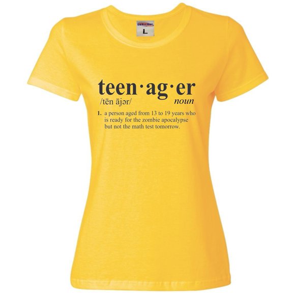 Womens Definition Of Teenager Funny Teen T-Shirt