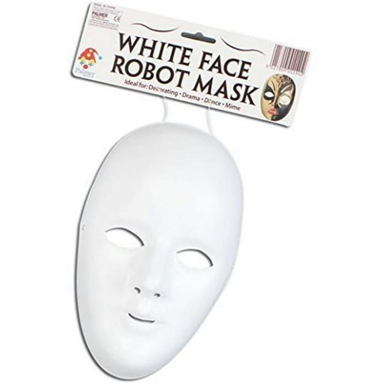 Mens Deluxe Male Face Mask White Plastic Masks Cardboard Halloween Costume Mens Deluxe Male Face Mask White Plastic Masks Cardboard Halloween Costume