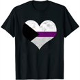 thumbnail image 1 of Womens Demisexual Pride Heart Flag Identity Lgbt Graphic Short Sleeve T-Shirt White Medium, 1 of 5