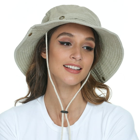 Womens Denim Bucket hat,Packable wide brim Sun Hats for Travle/Fishing/Gardening