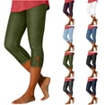 thumbnail image 1 of Womens Denim Capris Stretch Pull on Plus Size Elastic Waist Trendy Jeans Leggings 2026 Casual Summer Capri Pants Army Green XL, 1 of 9