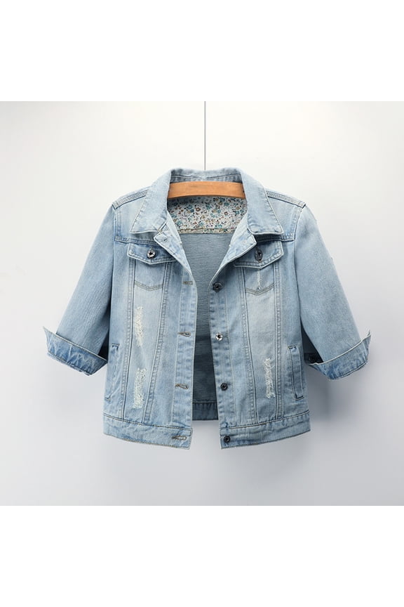 Womens Denim Jackets Distressed Ripped Long Sleeve Jean Jacket Coats Oversized Denim Jacket Women Women Casual Suede Lightweight Soft Jacket Jacket Women Anorak Jean And Wool Jacket Olive Utility