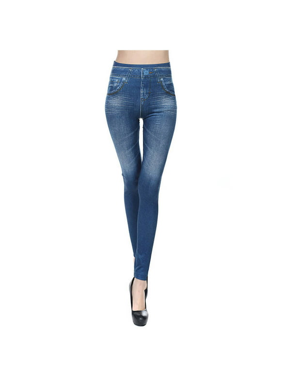 Womens Denim Skinny Jeans Stretch Pencil Trousers Slim Long Pants