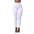 thumbnail image 1 of Womens Denim Skinny Pants Ladies High Waist Stretch Jeggings Slim Pencil Trousers, 1 of 6