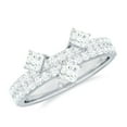 thumbnail image 1 of Rosec Jewels Certified Moissanite Anniversary Band Ring - Designer Ring for Women - D-VS1 Quality, 18K White Gold, US 9.50, 1 of 9
