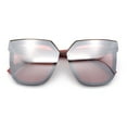 thumbnail image 1 of Womens Designer Squared Butterfly Chic Sunglasses Burgundy Pink - Burgundy Mirror, 1 of 8