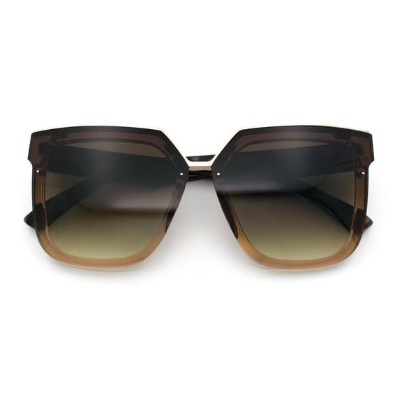 Womens Designer Squared Butterfly Chic Sunglasses Tortoise Brown - Brown