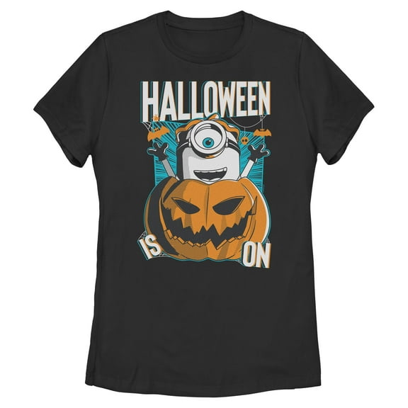 Womens Despicable Me Halloween Season Is On Stuart Pumpkin T Shirt