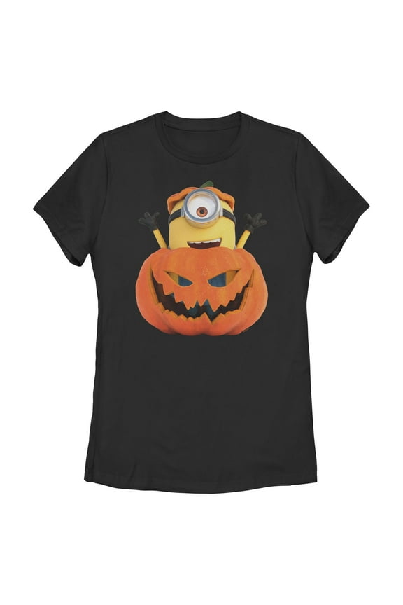 Womens Despicable Me Halloween Stuart Pumpkin Surprise T Shirt