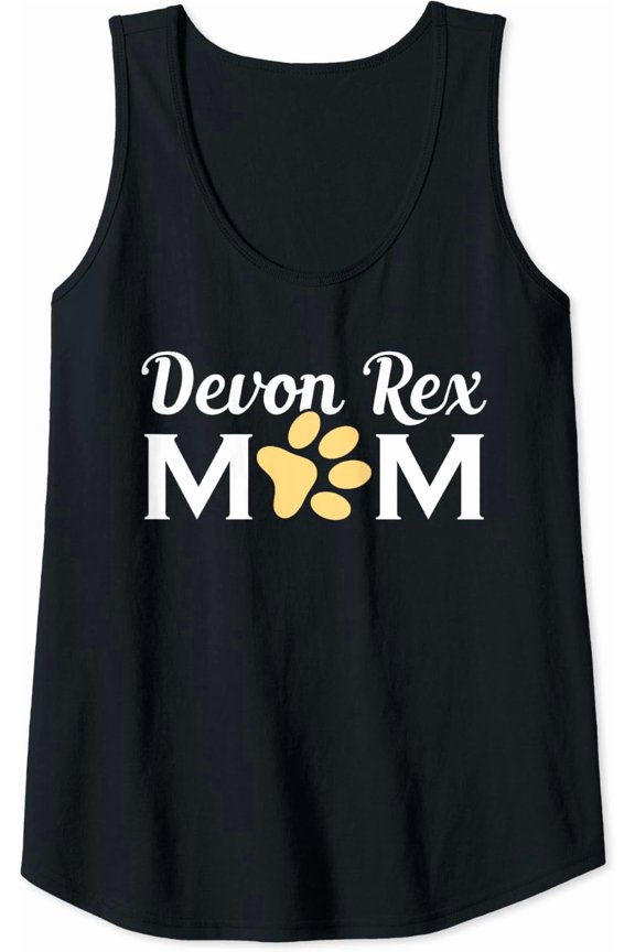 Womens Devon Rex Cat Mom Gifts For Mother'S Day Tank Top Size S-3XL