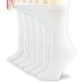 thumbnail image 1 of NevEND Womens Diabetic Cotton Crew Socks White 6 Pairs 9-11, 1 of 7