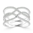 thumbnail image 1 of Womens Diamond Anniversary Ring, Criss Cross Shank Diamond Engagement Ring, Pave Set Split Shank Diamond Wedding Ring, 14K White Gold Plated, 1.8 Ct Simulated Diamond, Gift Ring For Her, 1 of 3