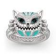 thumbnail image 1 of Womens Diamond Drop Skull Cat Ring Electroplated Alloy Inlay Gem Stone Jewelry Fashion Oil Gem Stone Jewelry Fashion, 1 of 4