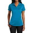 thumbnail image 1 of Womens Diamond Jacquard Polyester Polo Black 2X-Large, 1 of 5
