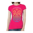 thumbnail image 1 of Womens Diamond Skull Short-Sleeve T-Shirt - Hot Pink - Large, 1 of 1