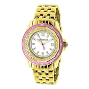 Womens Diamond Watch 0.25ct Yellow Gold Pltd