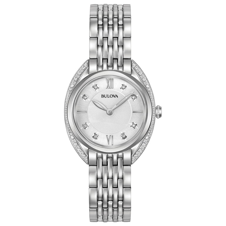Womens Diamond Watch - Stainless - Bracelet - Silver-Tone  display picture 1