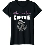 Womens Dibs On The Captain Funny Boating T-Shirt