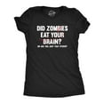 thumbnail image 1 of Womens Did Zombies Eat Your Brain Or Are You Just That Stupid T Shirt Funny Dumb Joke Tee for Ladies Womens Graphic Tees, 1 of 7