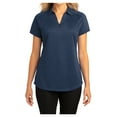 thumbnail image 1 of Womens Digi Heather Performance Polyester Polo T-Shirt Dress Blue Navy X-Small, 1 of 6