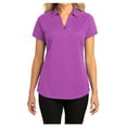 thumbnail image 1 of Womens Digi Heather Performance Polyester Polo T-Shirt Pink Bloom 2X-Large, 1 of 6