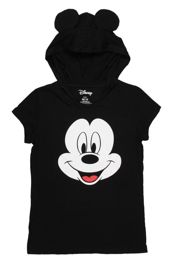 Womens Disney Black Mickey Mouse Hooded Halloween Character T-Shirt