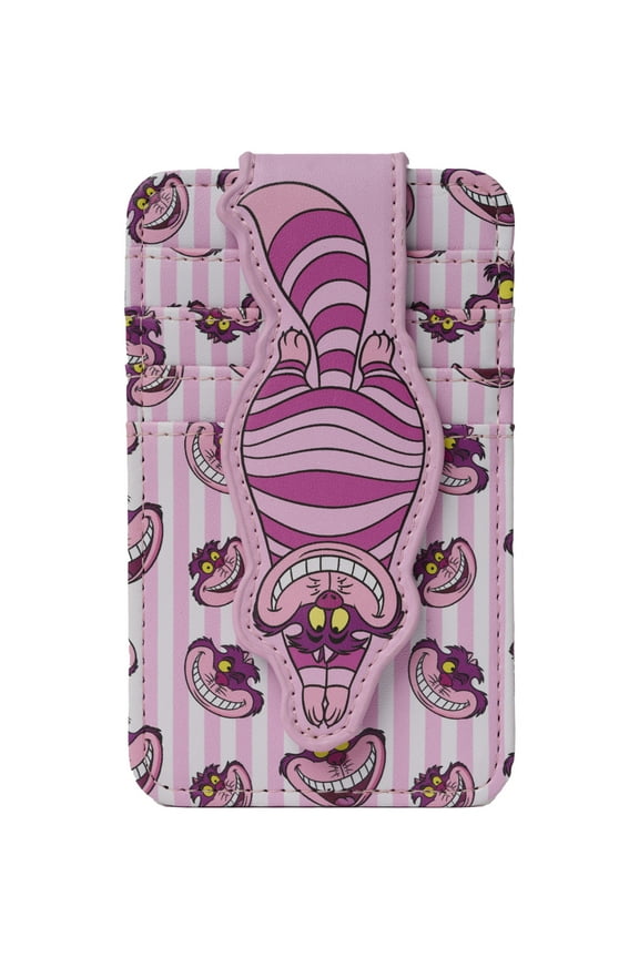 Womens Disney Cheshire Cat Card Holder Wallet Button Snap Closure