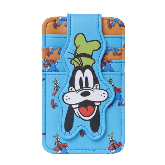 Womens Disney Goofy Card Holder Wallet All-Over Print with Snap Closure