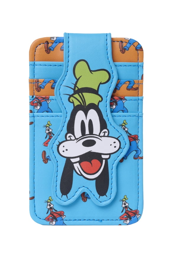 Womens Disney Goofy Card Holder Wallet All-Over Print with Snap Closure