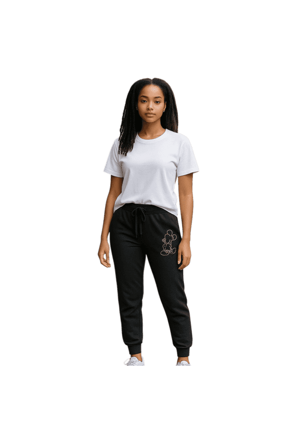 by Disney Mickey Mouse Casual Leggings, Black (Juniors) M