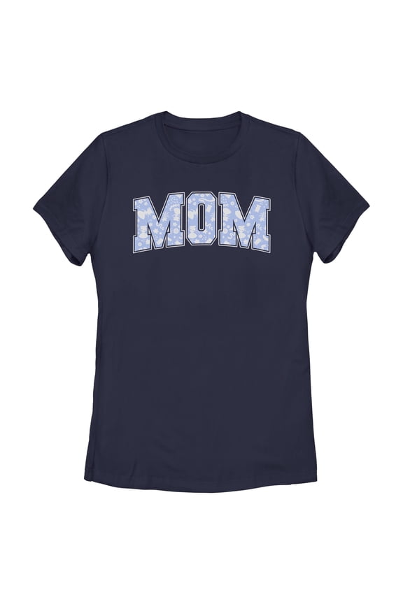 Womens Disney Mom Collegiate Pattern T Shirt