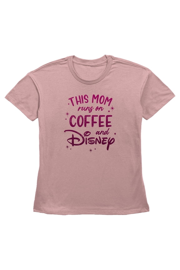 Womens Disney This Mom Runs On Coffee T Shirt