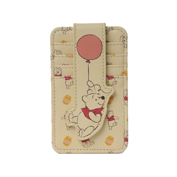 Womens Disney Winnie the Pooh Card Holder Wallet Button Snap Closure