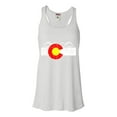 thumbnail image 1 of Womens Distressed Colorado Flag Rocky Mountains Flowy Racerback Tank Top T-Shirt, 1 of 1